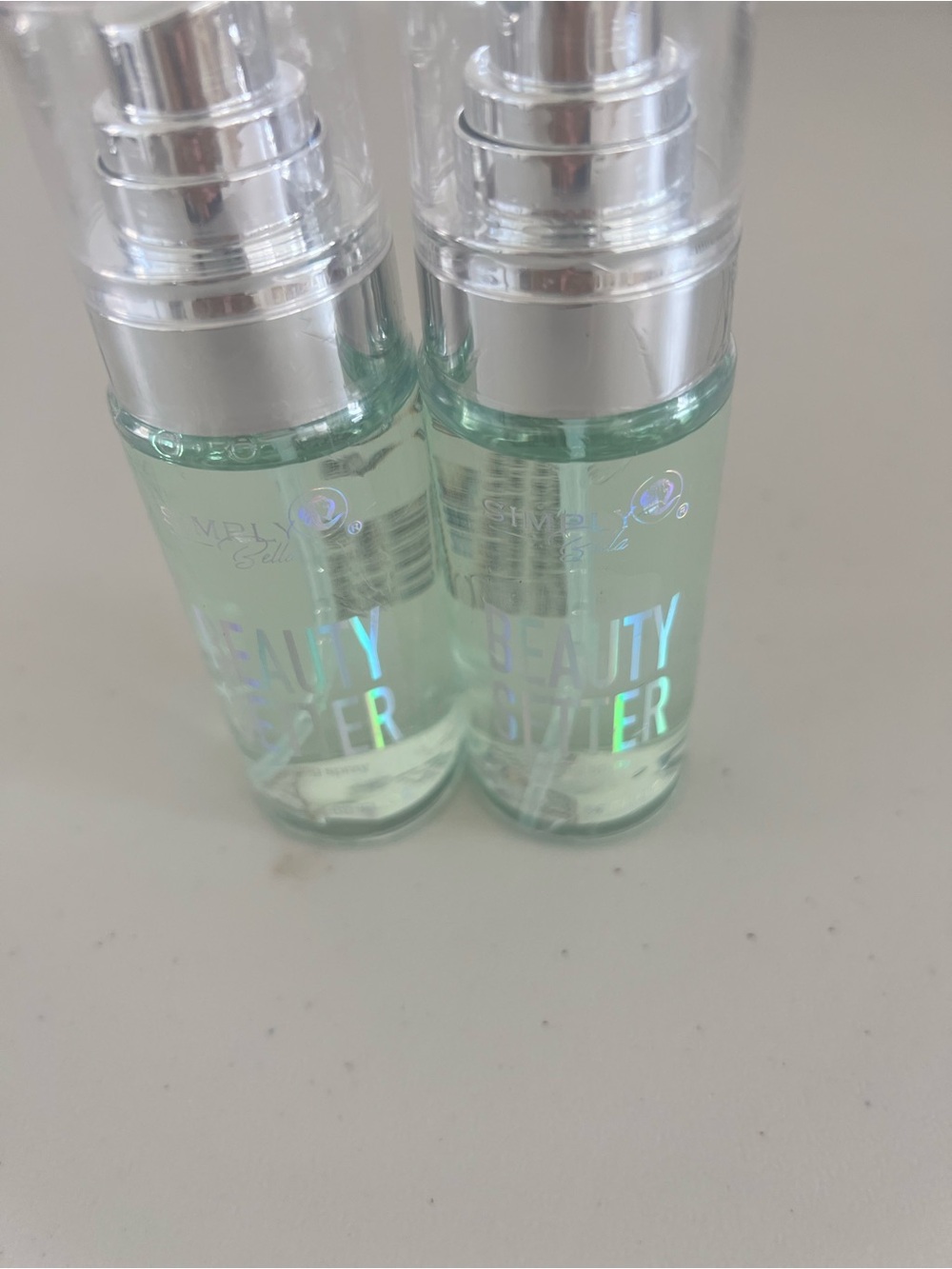 Set of 2 Beauty Water Hydrating Facial Mist - Light Green setting spray